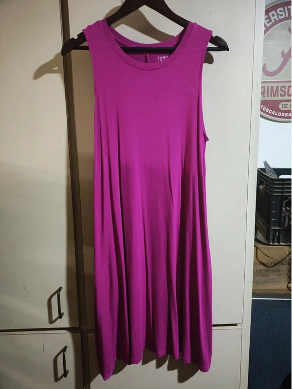 Time and Tru size large sleeveless Hot Pink dress
